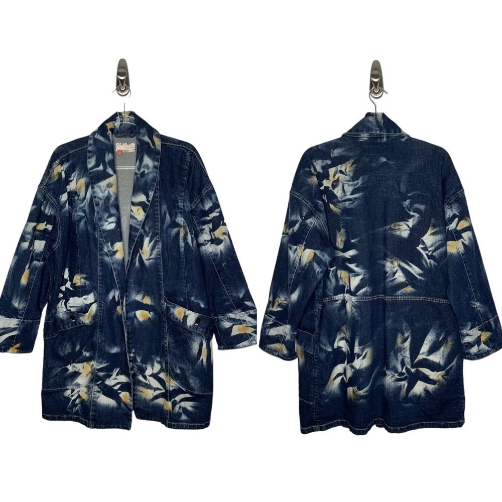 Anthropologie | Pilcro Blair Tie-Dye Denim Kimono Jacket S/M